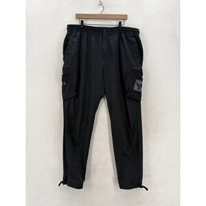 Under Armour Project Rock Woven Cargo Pants Mens 2XL Black UA Storm Stretch Gym